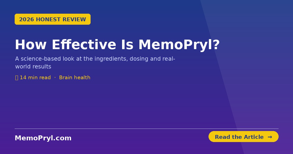 How effective is MemoPryl — science-based review of the brain supplement